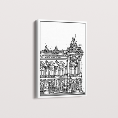 Quadro THEATRO SP por Samuel Choer