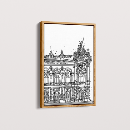 Quadro THEATRO SP por Samuel Choer