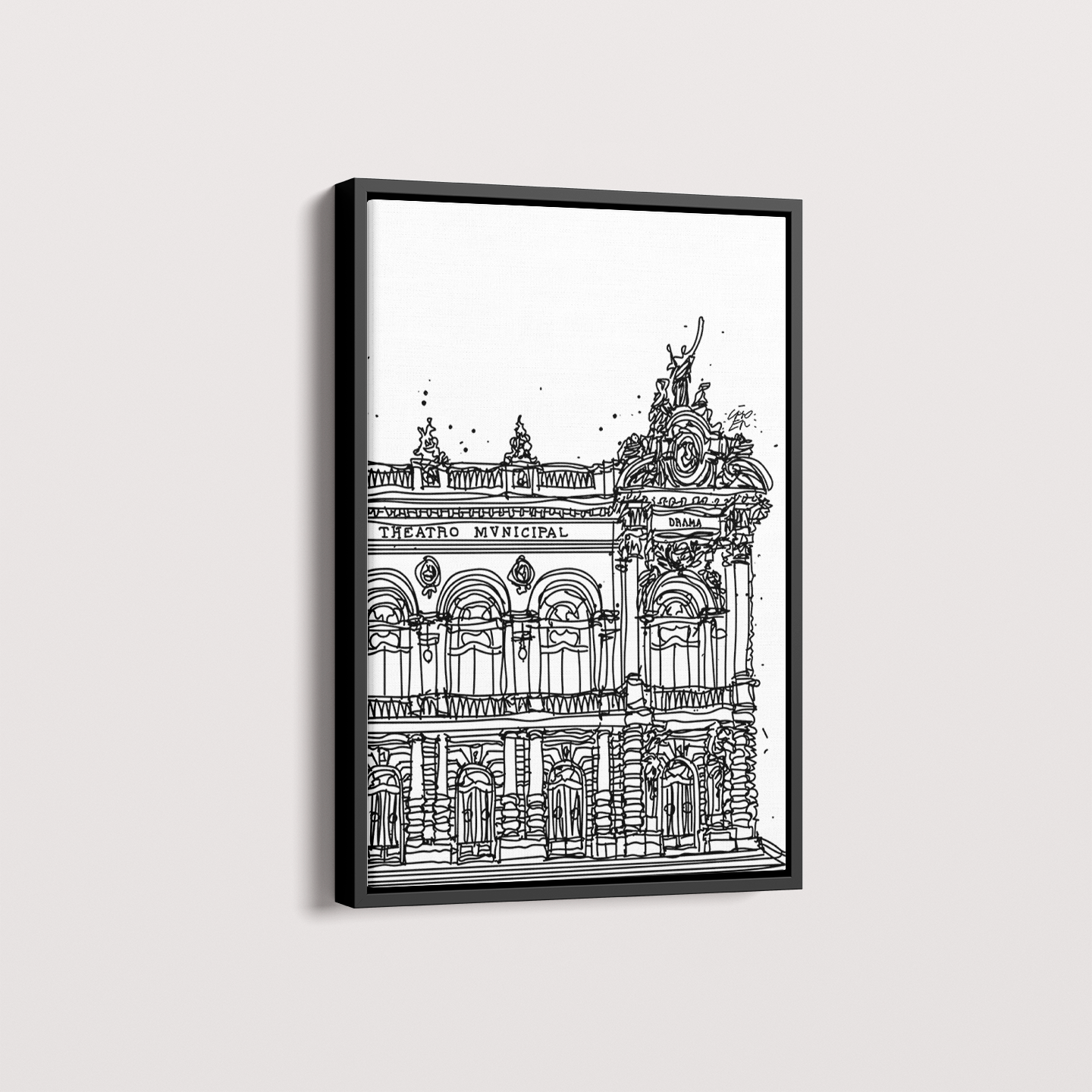 Quadro THEATRO SP por Samuel Choer