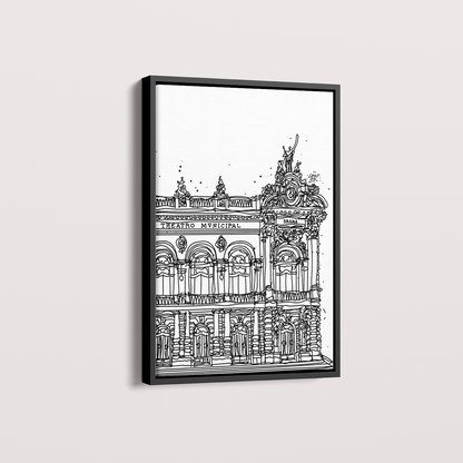 Quadro THEATRO SP por Samuel Choer