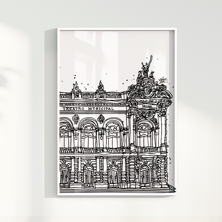 Quadro THEATRO SP por Samuel Choer