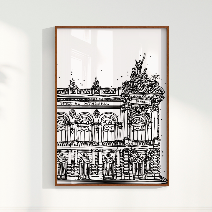 Quadro THEATRO SP por Samuel Choer