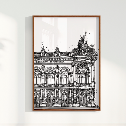 Quadro THEATRO SP por Samuel Choer