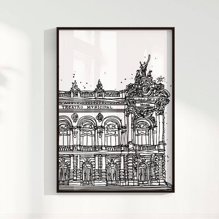 Quadro THEATRO SP por Samuel Choer