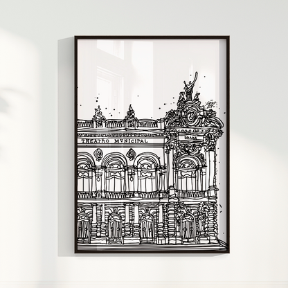 Quadro THEATRO SP por Samuel Choer