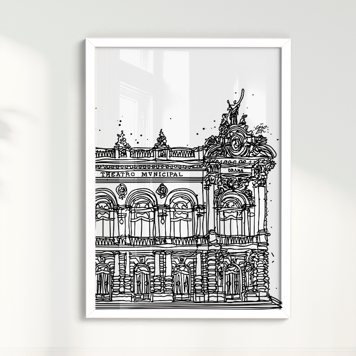 Quadro THEATRO SP por Samuel Choer