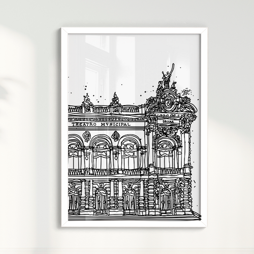 Quadro THEATRO SP por Samuel Choer