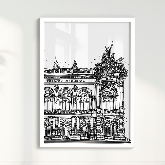 Quadro THEATRO SP por Samuel Choer