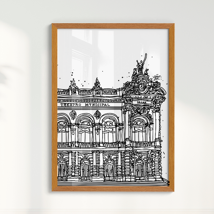 Quadro THEATRO SP por Samuel Choer