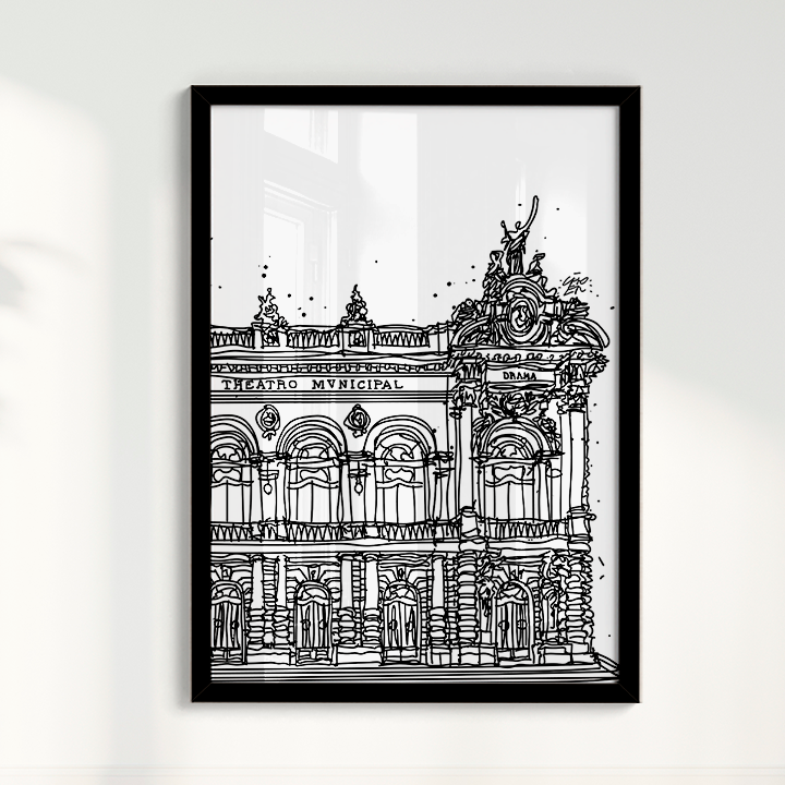 Quadro THEATRO SP por Samuel Choer