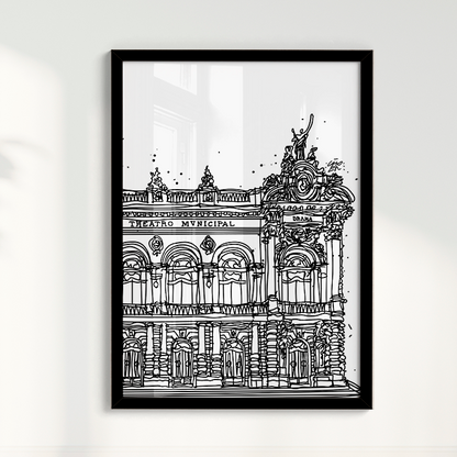 Quadro THEATRO SP por Samuel Choer