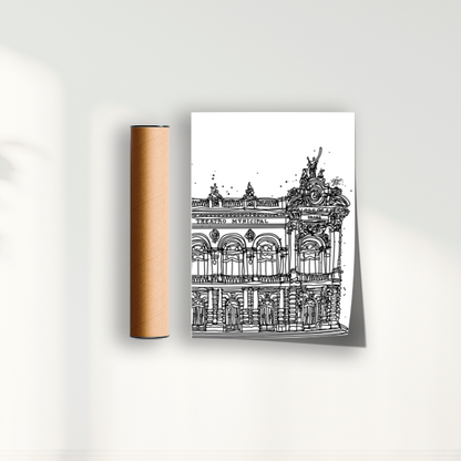 Quadro THEATRO SP por Samuel Choer