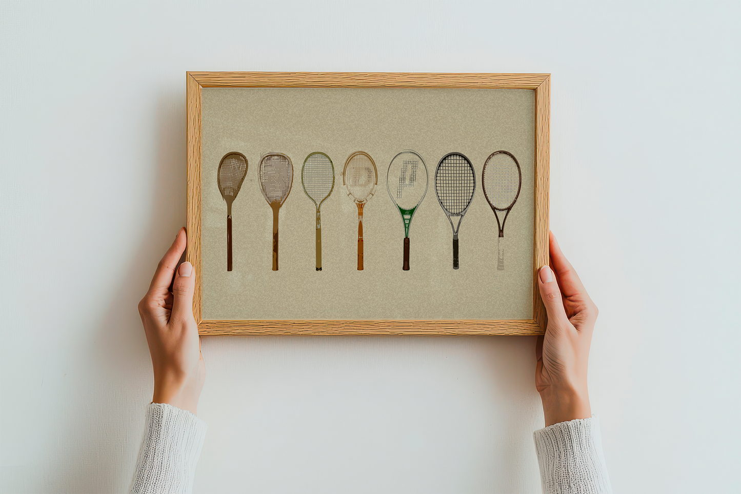 Quadro Raquetes Tamanho A4 Pronta Entrega