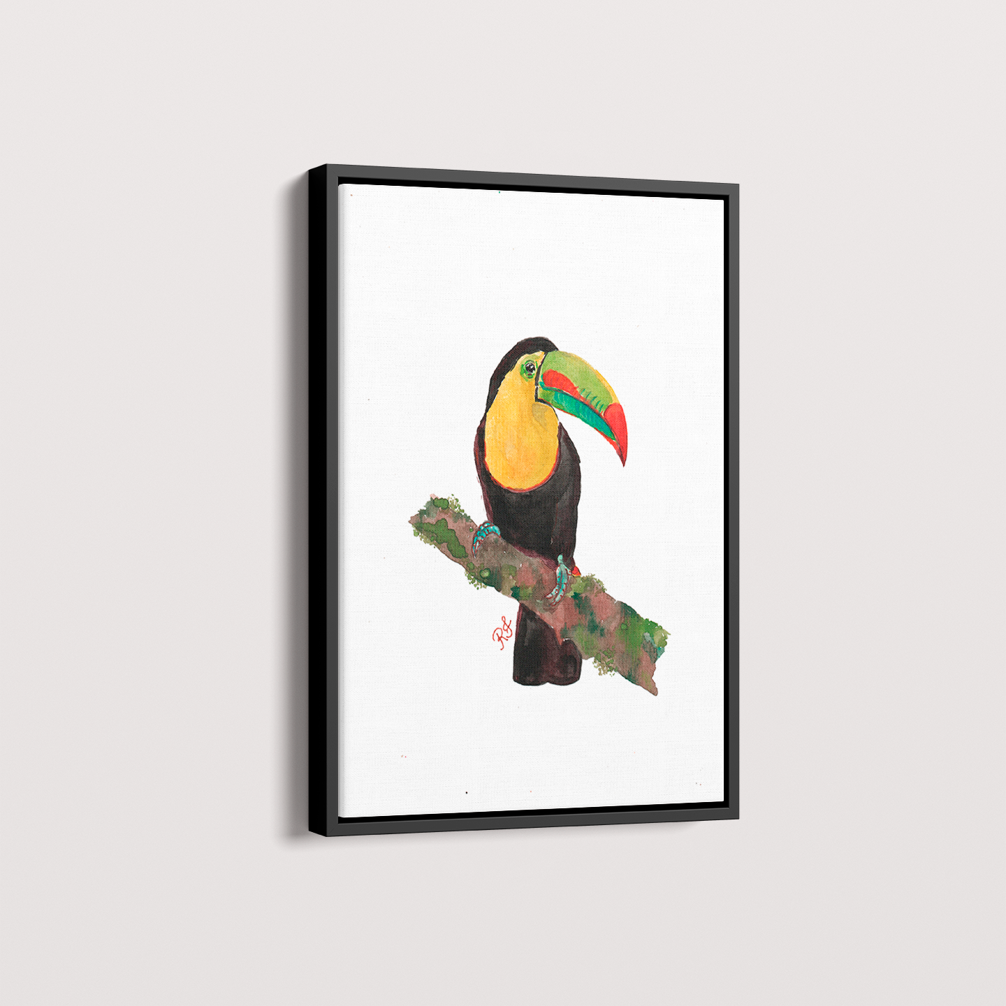 Quadro Tucano 2 por aquarelando
