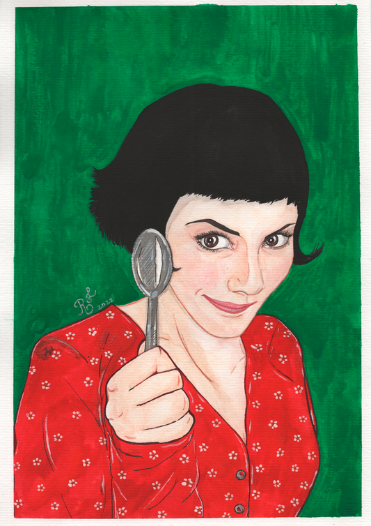 Aquarelando 5 - Amélie Poulain por Rayana Karoline - LARTESTUDIO