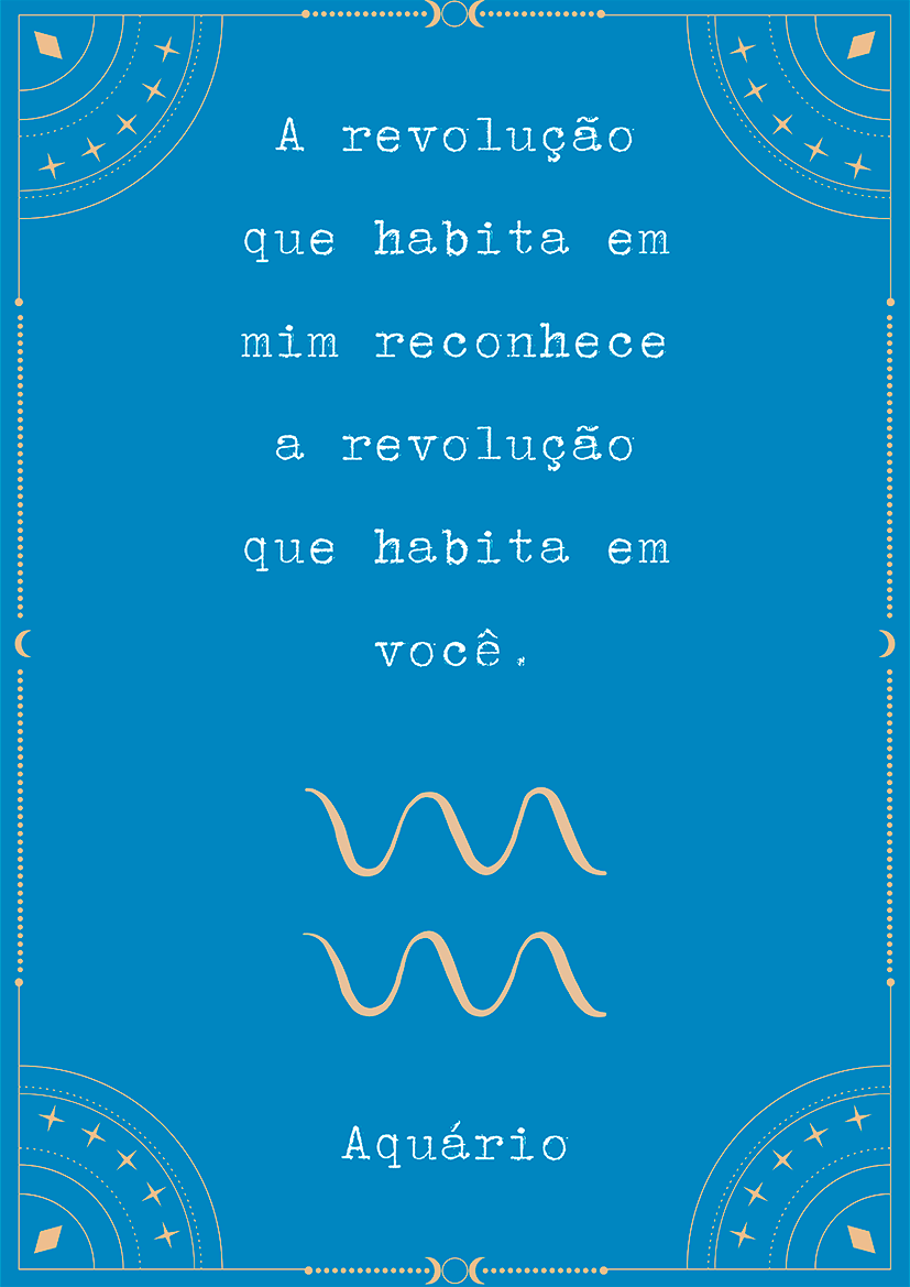 Frase Aquário por Joana Petribú - LARTESTUDIO