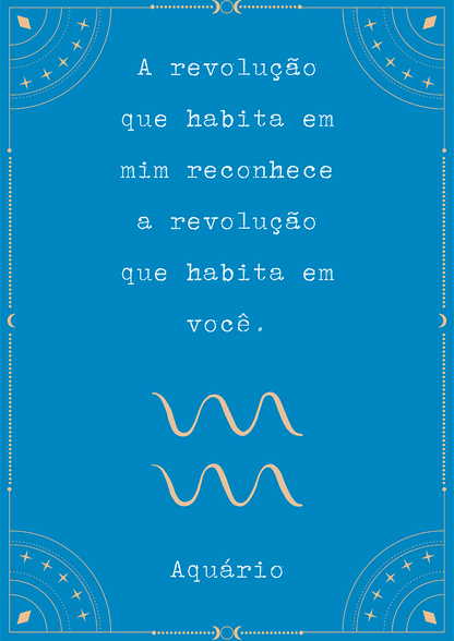Frase Aquário por Joana Petribú - LARTESTUDIO