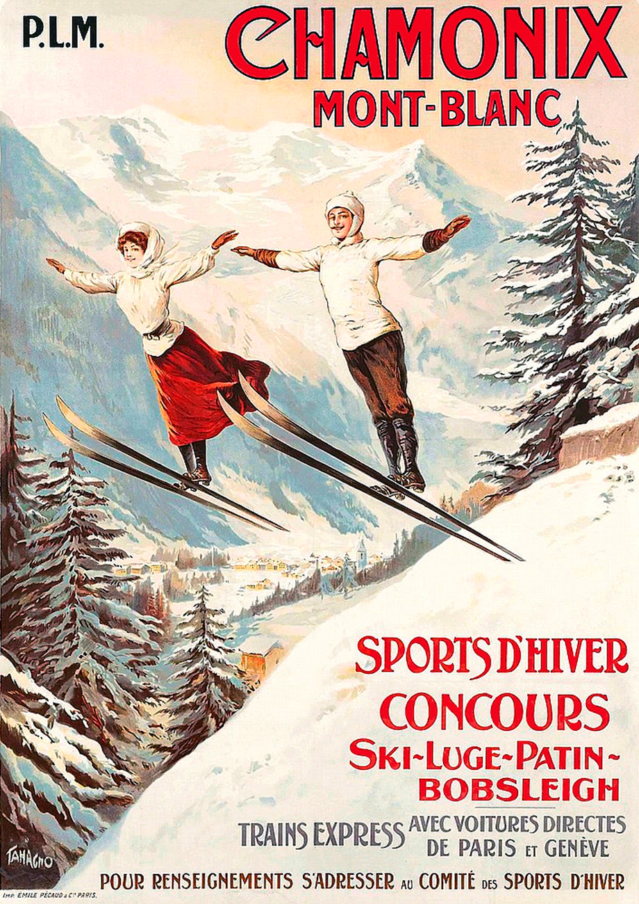 Chamonix poster vintage - LARTESTUDIO