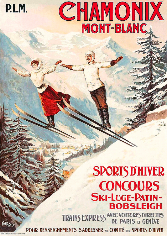 Chamonix poster vintage - LARTESTUDIO