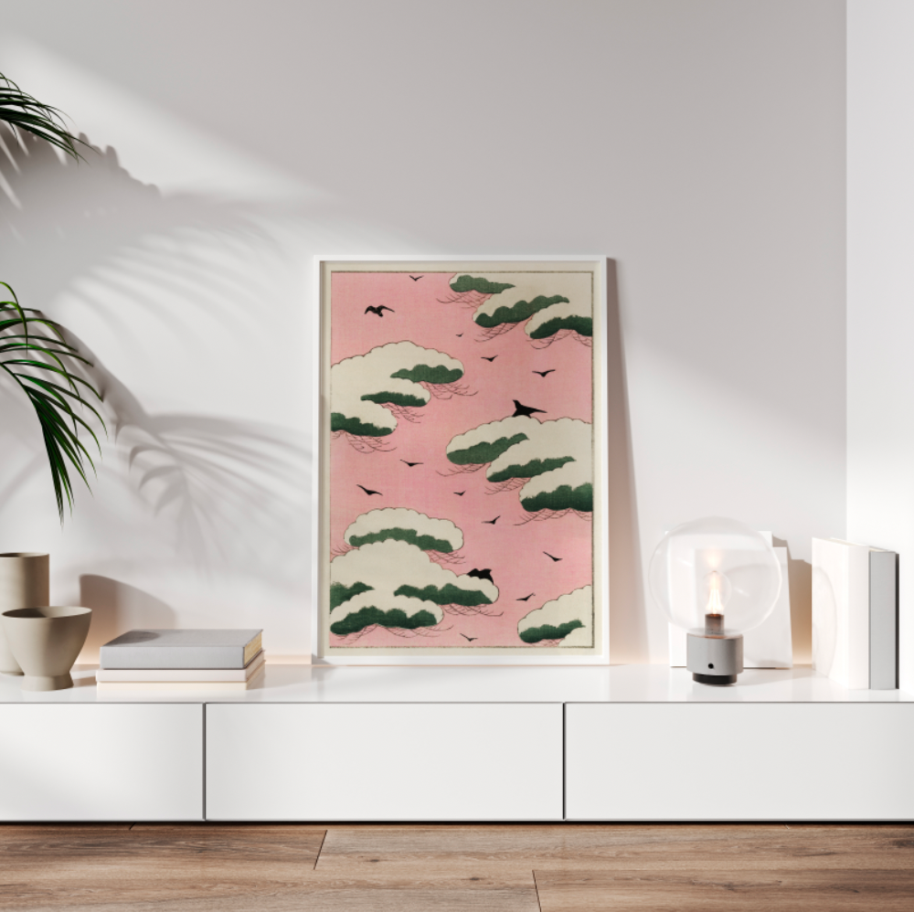 Pink Sky - arte japonesa vintage