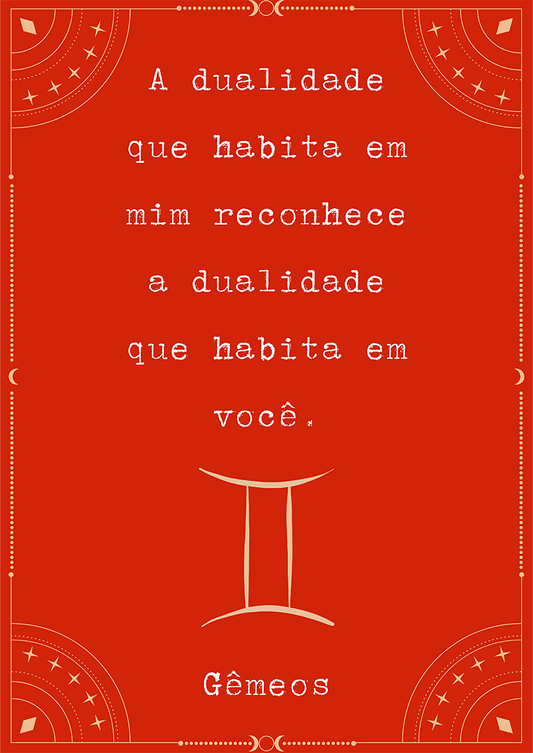 Frase Gêmeos por Joana Petribú - LARTESTUDIO
