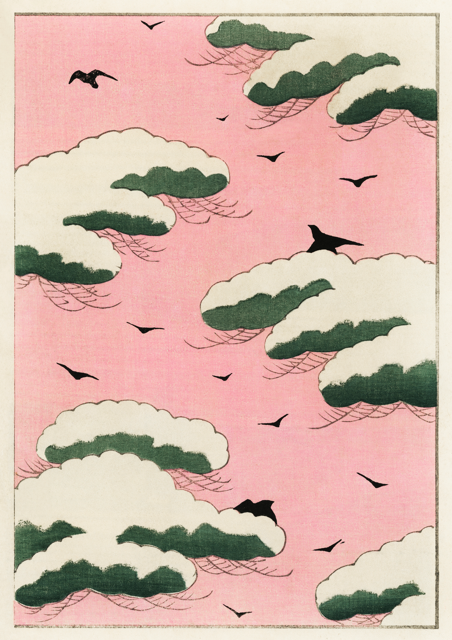 Pink Sky - arte japonesa vintage