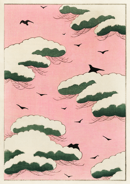Pink Sky - arte japonesa vintage