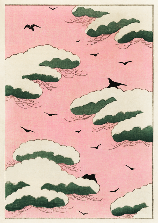 Pink Sky - arte japonesa vintage