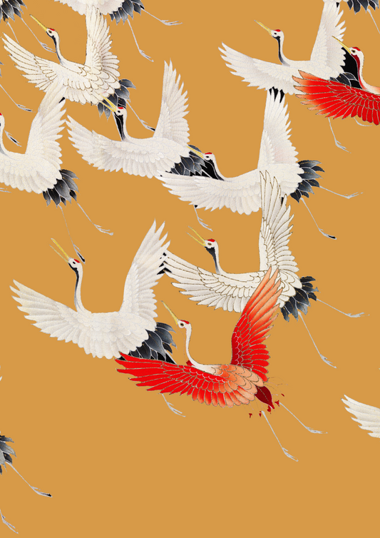 Quadro Myriad of Flying Amarelo - LARTESTUDIO