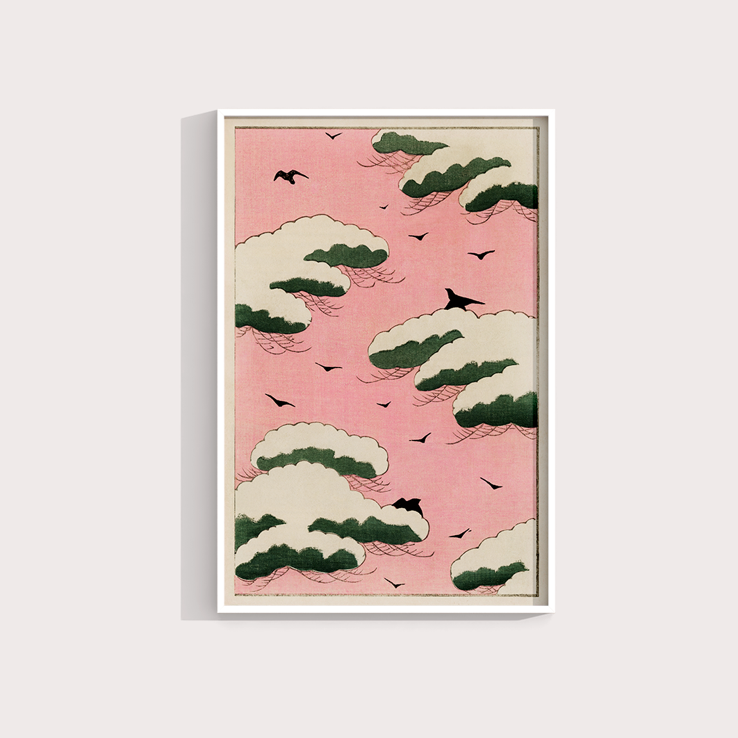Pink Sky - arte japonesa vintage