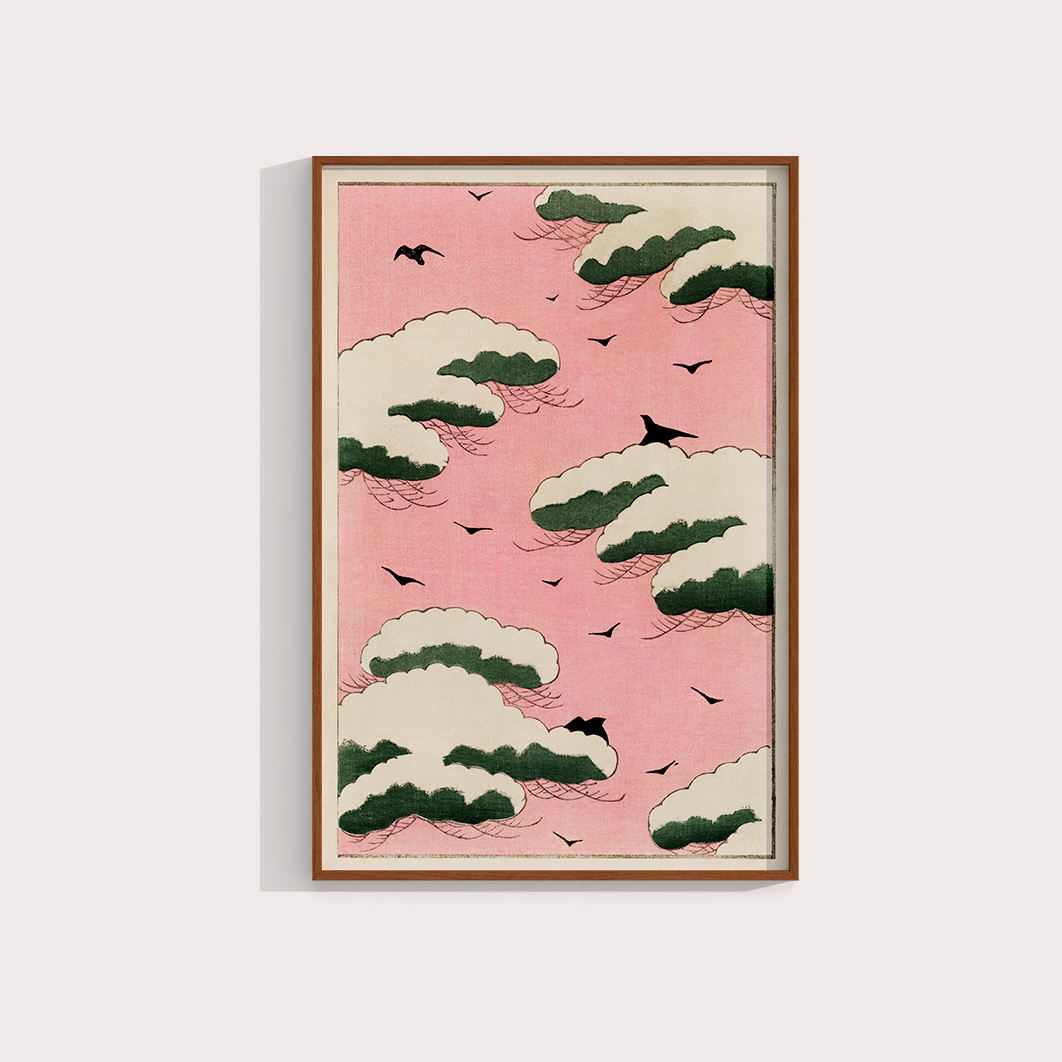 Pink Sky - arte japonesa vintage