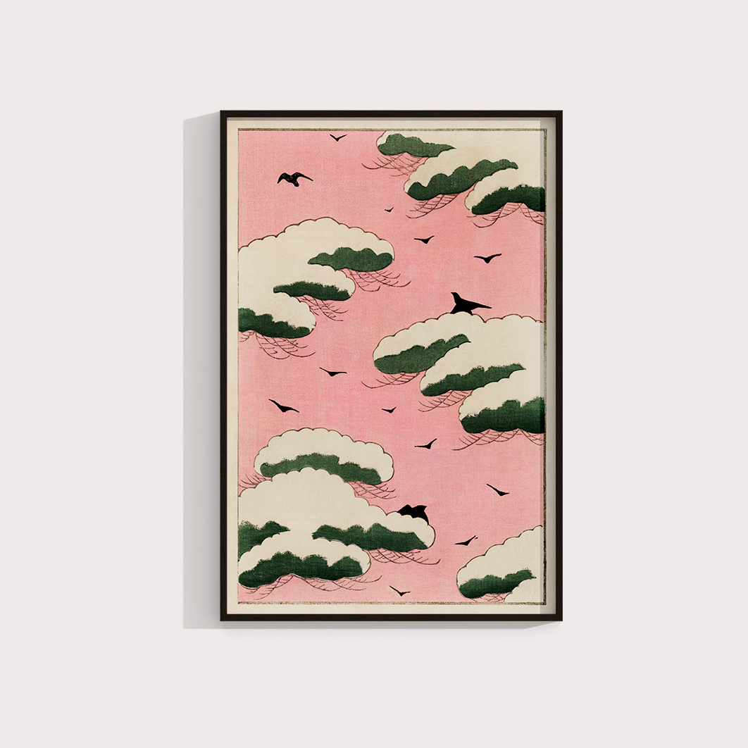 Pink Sky - arte japonesa vintage