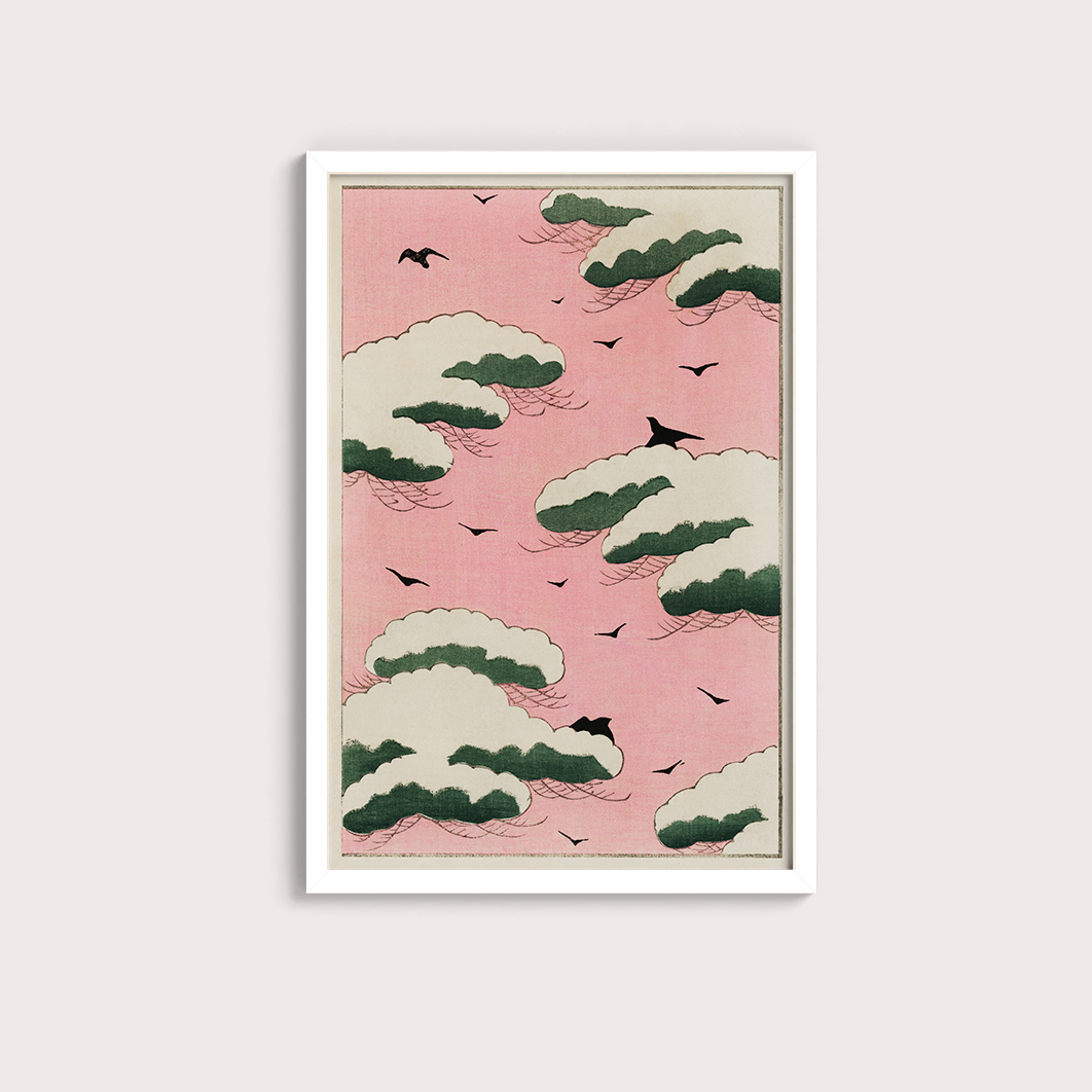 Pink Sky - arte japonesa vintage