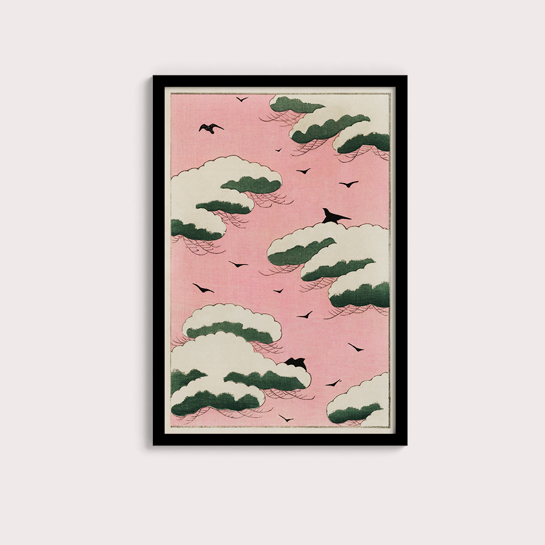 Pink Sky - arte japonesa vintage