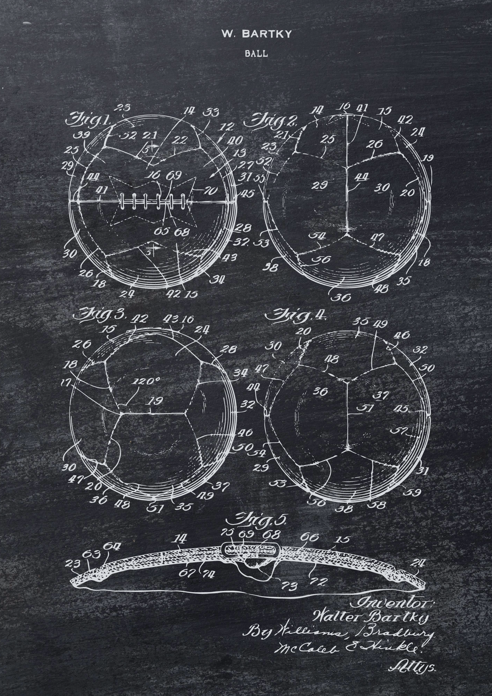 Quadro Patente Bola de Futebol