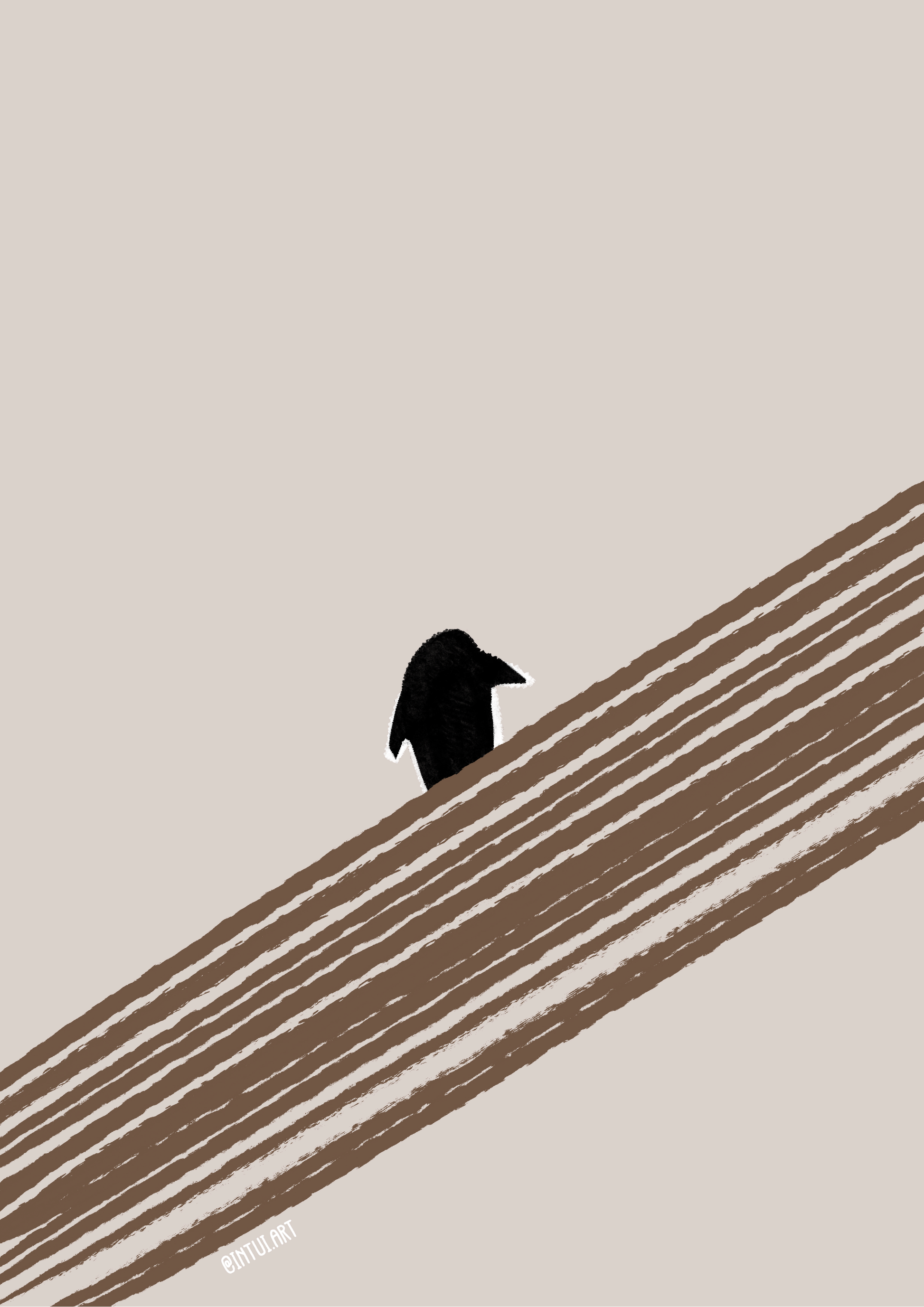 Penguin on the horizon por Intui.Art - LARTESTUDIO