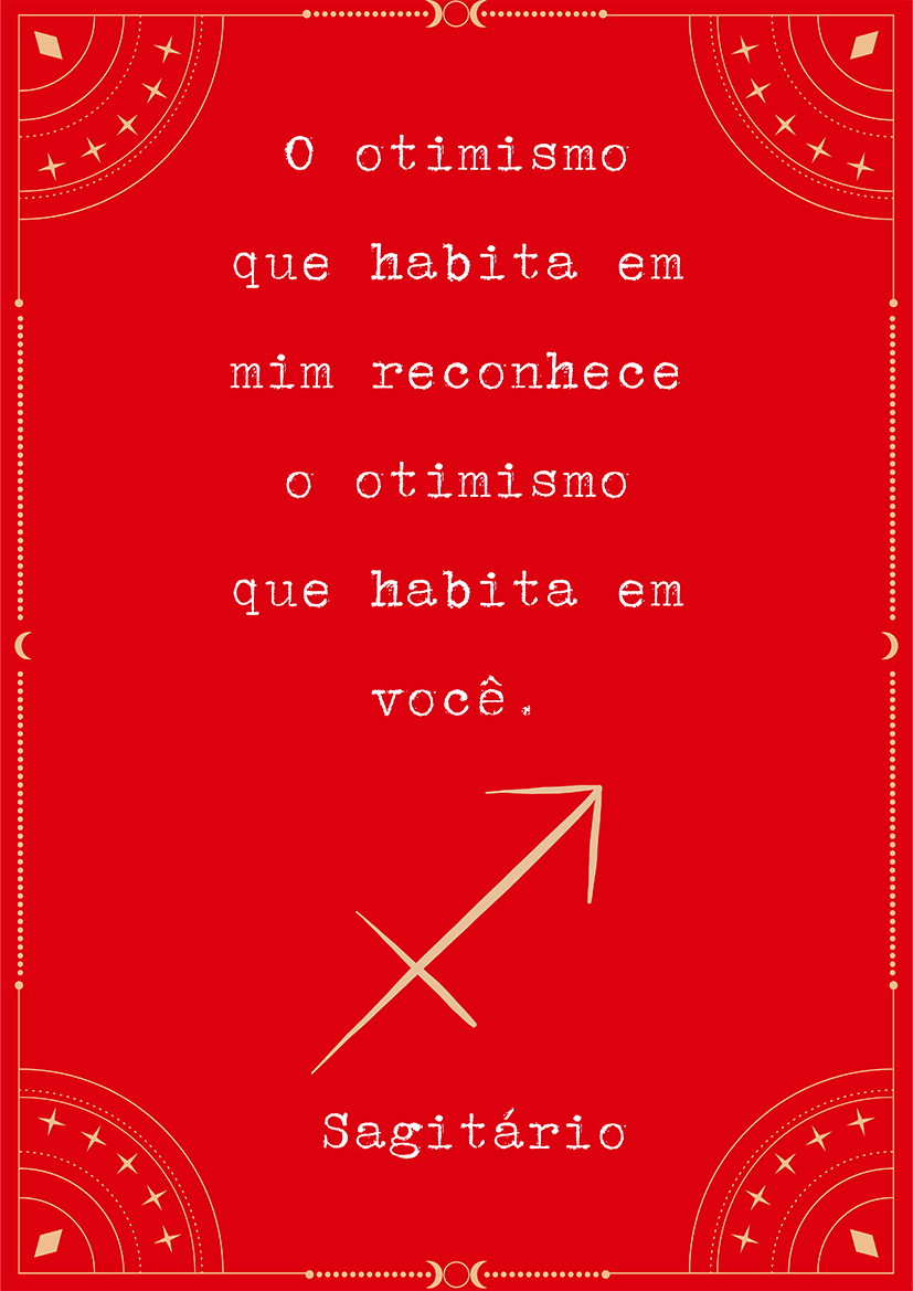 Frase Sagitário por Joana Petribú - LARTESTUDIO