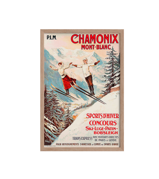 Chamonix poster vintage - LARTESTUDIO