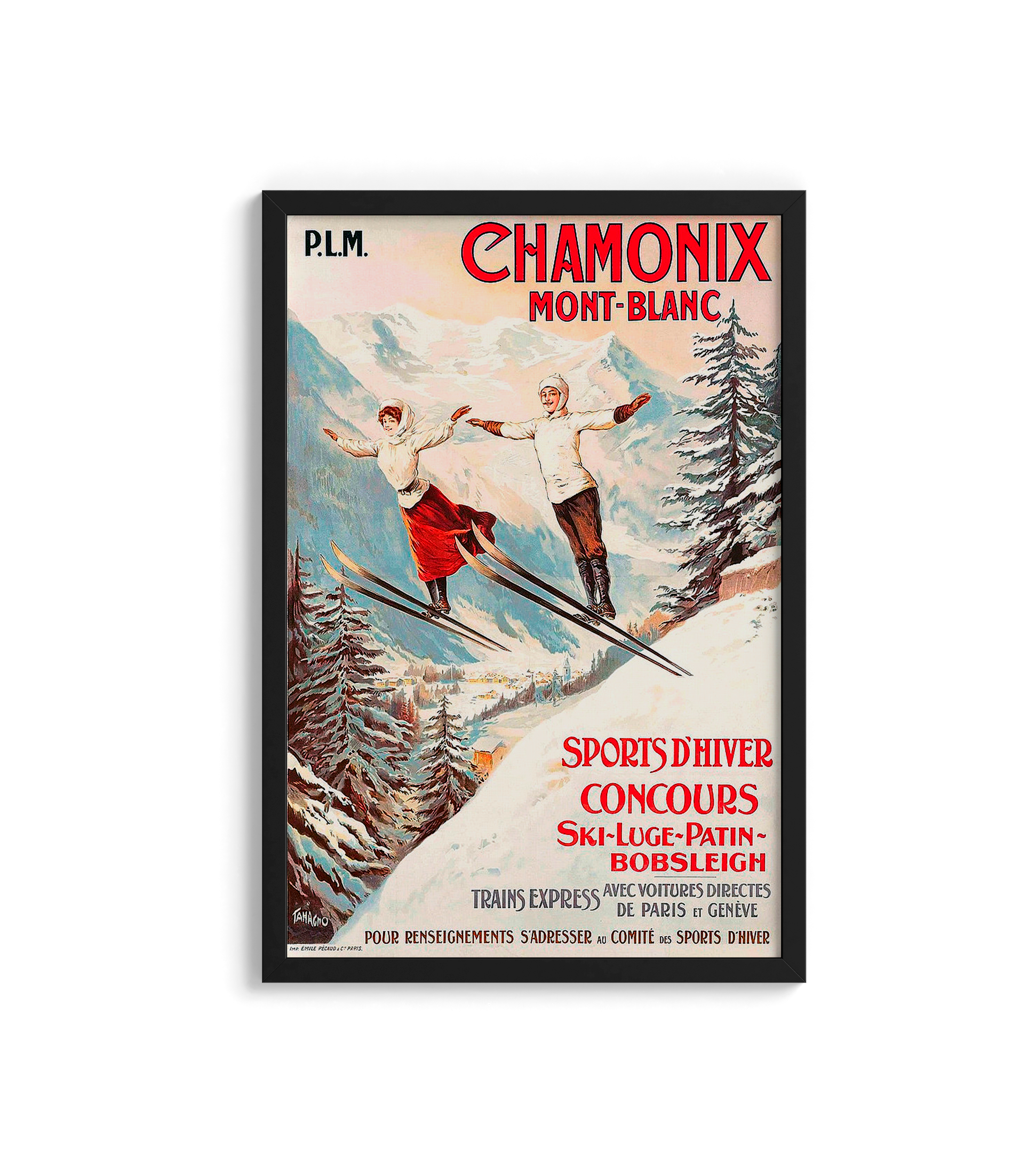 Chamonix poster vintage - LARTESTUDIO
