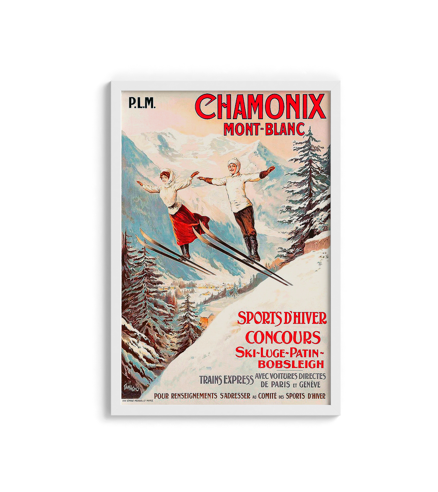 Chamonix poster vintage - LARTESTUDIO