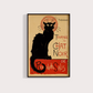 Poster Vintage Chat noir