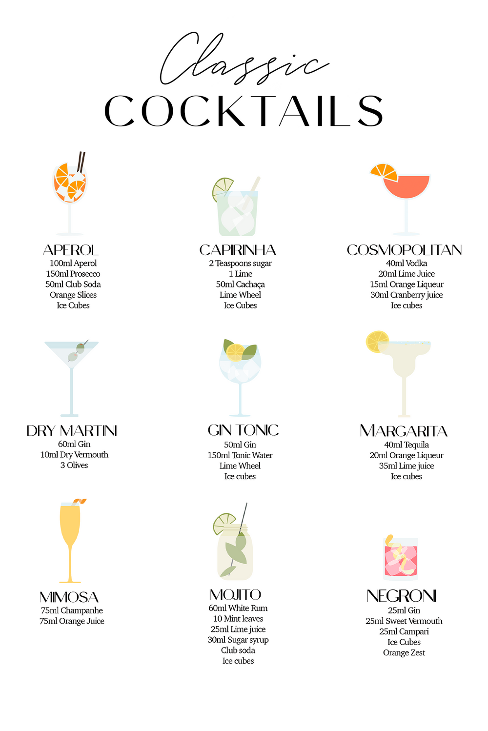 Quadro Classic Cocktails