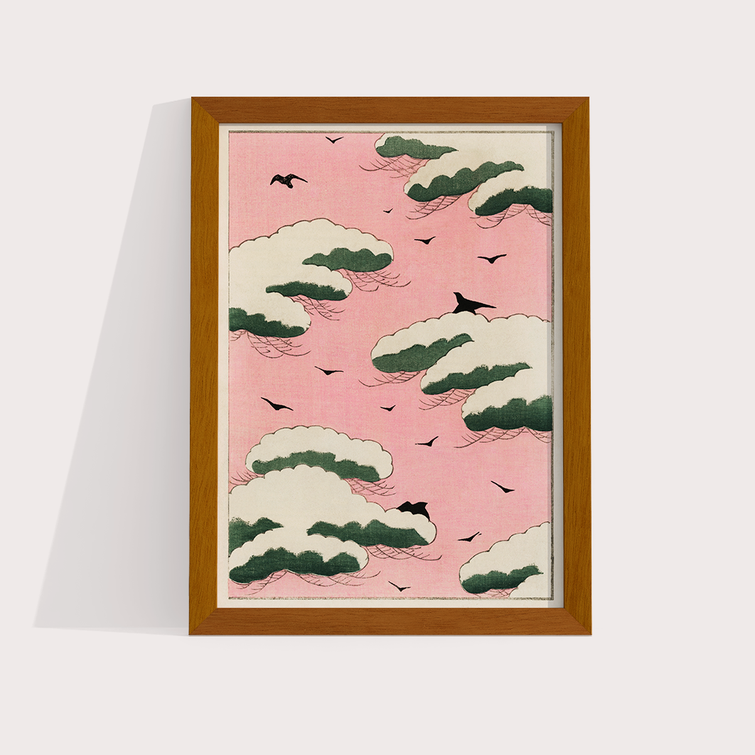 Pink Sky - arte japonesa vintage