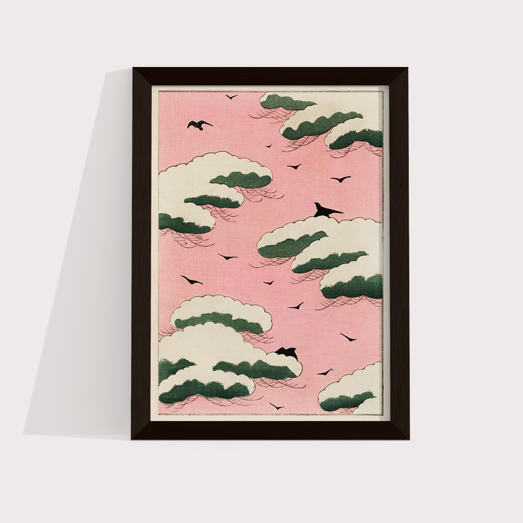 Pink Sky - arte japonesa vintage