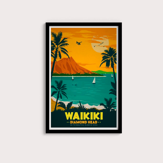 Waikiki Vintage Poster - LARTESTUDIO